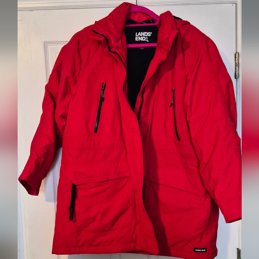 Lands' End Women's Vibrant Red Ski Jacket